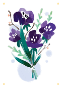 Bouquet violet pour des pens&eacute;es apais&eacute;es